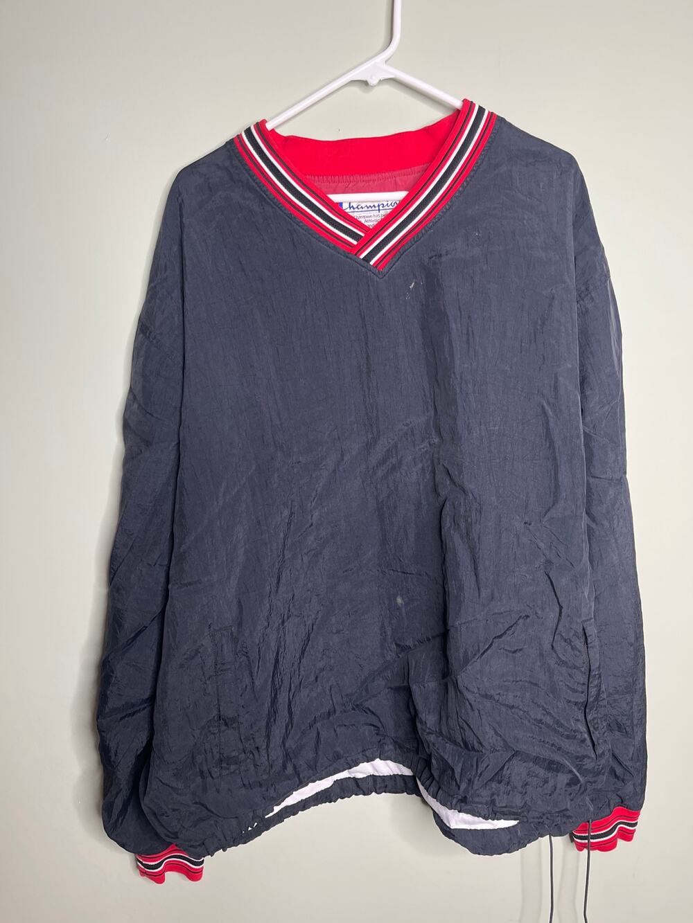 Vintage Champion Black Lined Pullover XL